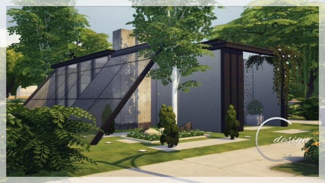 Sims 4 Tiny Concrete Home at Cross Design