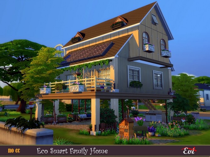 Sims 4 Eco smart family house by evi at TSR