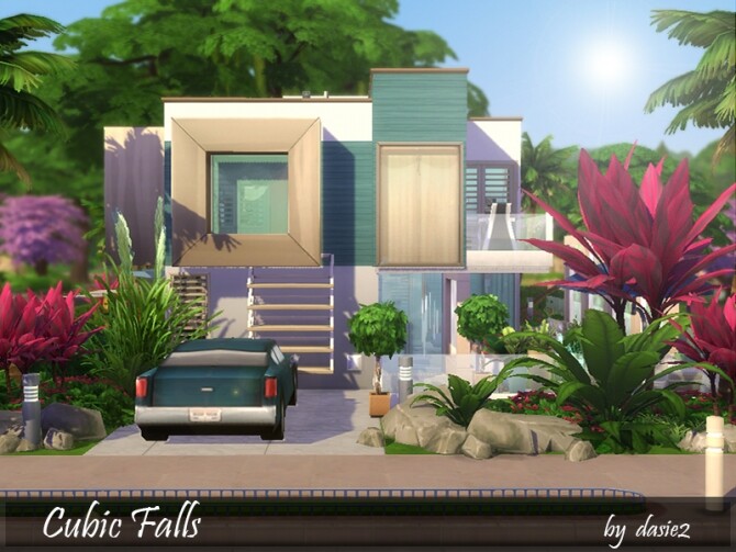 Sims 4 Cubic Falls villa by dasie2 at TSR