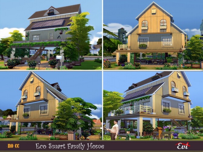 Sims 4 Eco smart family house by evi at TSR