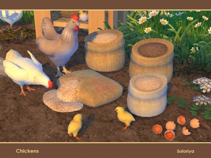 Sims 4 Chickens by soloriya at TSR