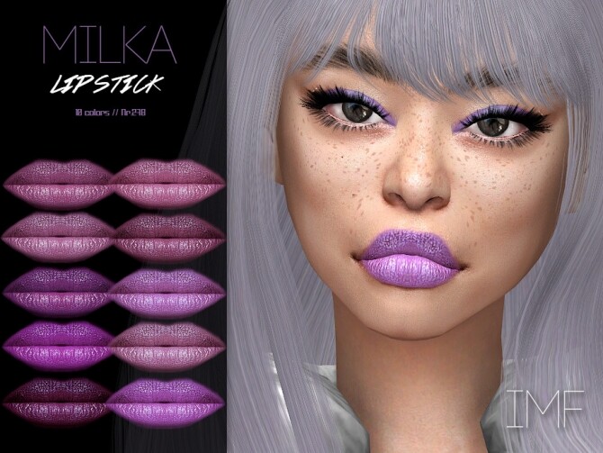 Sims 4 IMF Milka Lipstick N.278 by IzzieMcFire at TSR