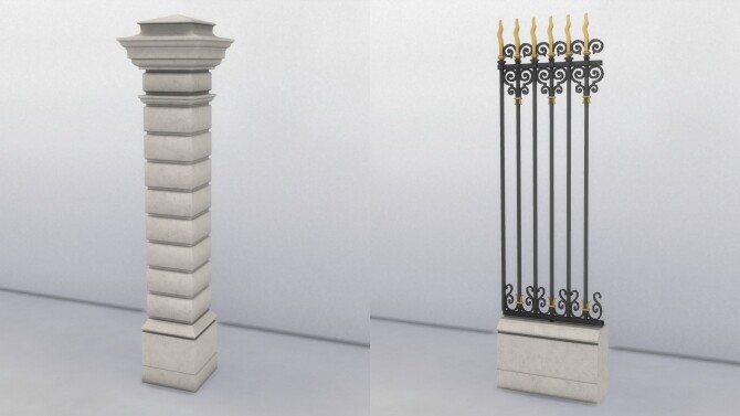 Sims 4 Lyon Wrought Iron Fence by TheJim07 at Mod The Sims