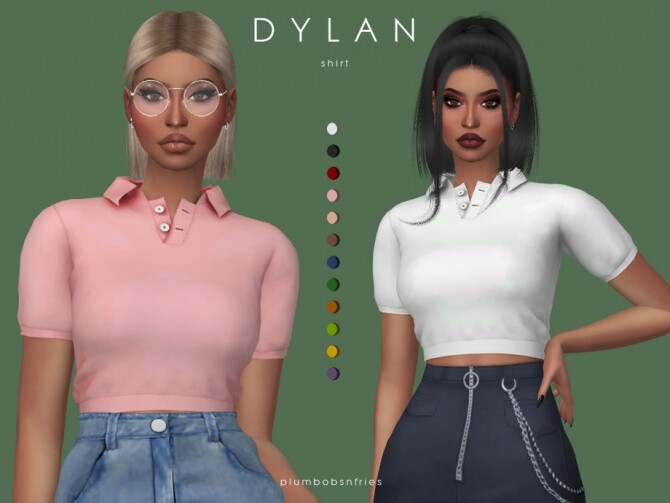 Sims 4 DYLAN shirt by Plumbobs n Fries at TSR