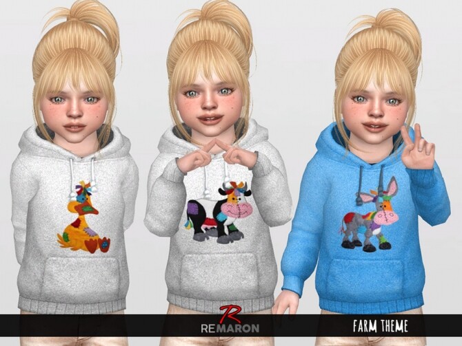 Sims 4 Farm Hoodie for Toddler 01 by remaron at TSR
