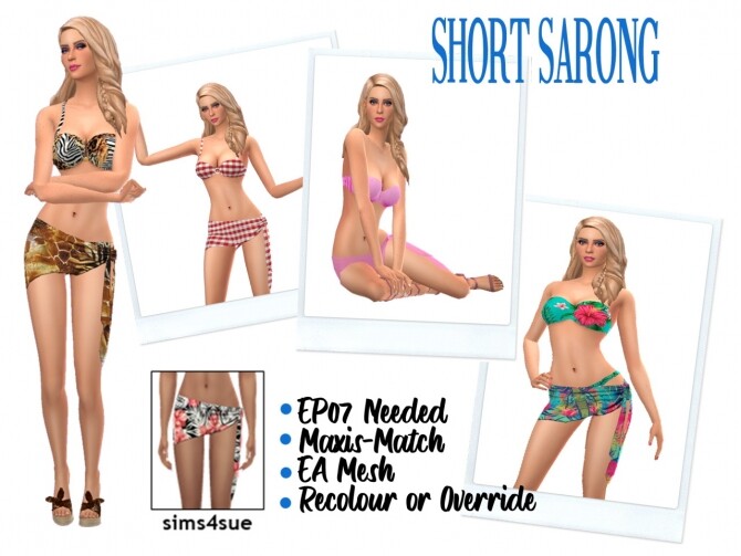 Sims 4 EP07 SHORT SARONG at Sims4Sue