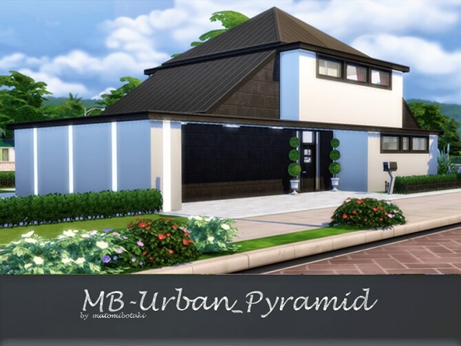 Sims 4 MB Urban Pyramid home by matomibotaki at TSR
