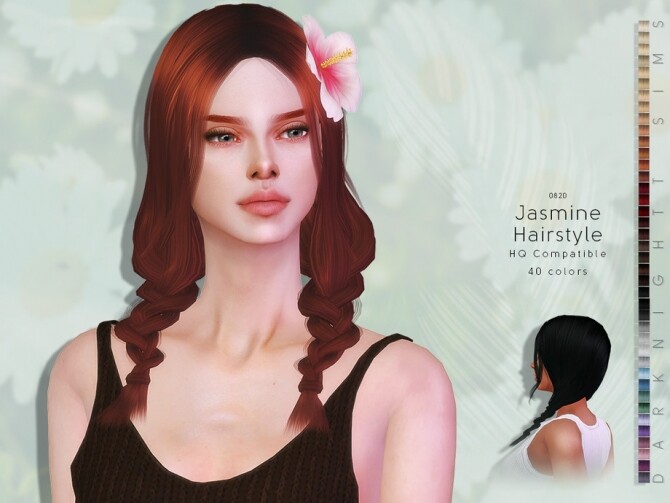 Sims 4 Jasmine Hairstyle by DarkNighTt at TSR
