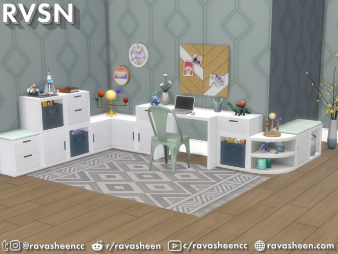 Sims 4 Do It Yourshelf Cubbies 2.0 by RAVASHEEN at TSR