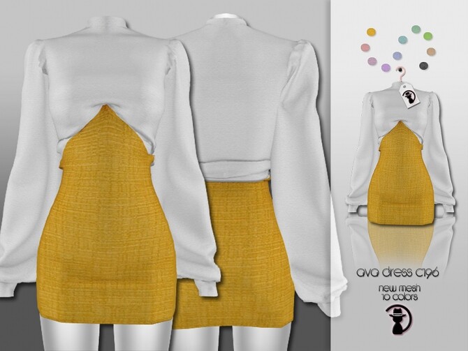 Sims 4 Ava Dress C196 by turksimmer at TSR