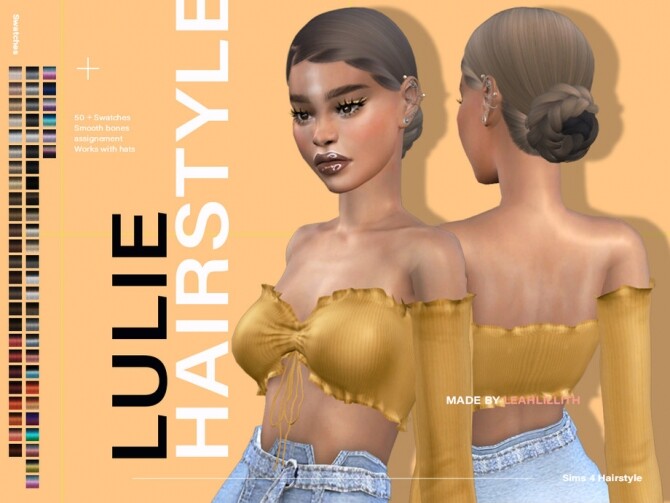 Sims 4 Lulie Hairstyle by Leah Lillith at TSR