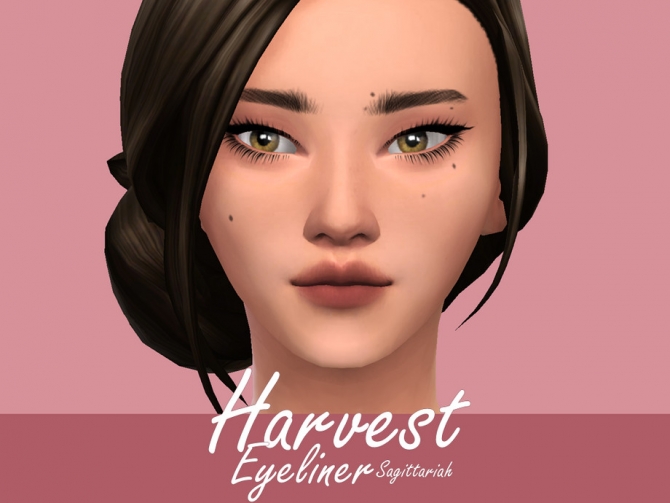 Harvest Eyeliner by Sagittariah at TSR » Sims 4 Updates