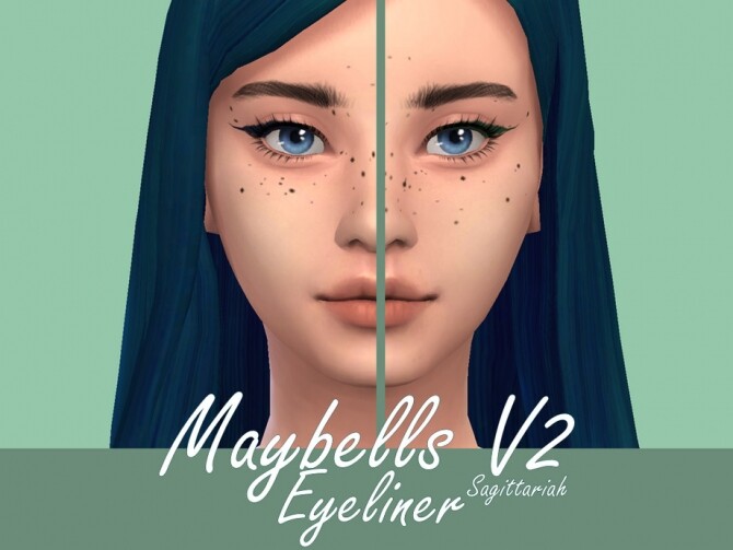 Sims 4 Maybells Eyeliner V2 by Sagittariah at TSR
