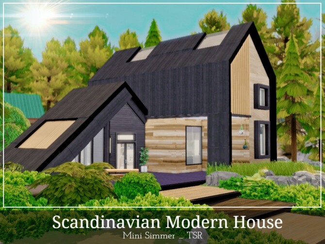 Sims 4 Scandinavian Modern House by Mini Simmer at TSR