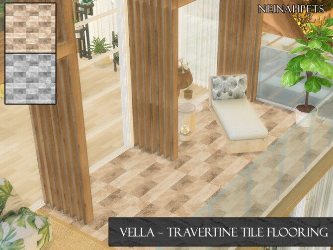 Sims 4 Vella Travertine Tiles by neinahpets at TSR
