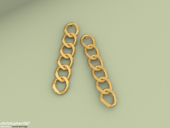 Sims 4 Rascal Earrings by Christopher067 at TSR