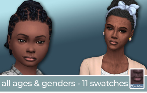 Sims 4 Natural Lips for Dark Skintones at Frenchie Sim
