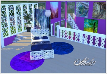 Bulatan: window, fence, railing, bed & paintings at Abuk0 Sims4