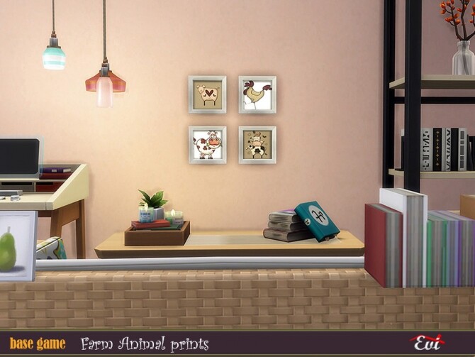 Sims 4 Farm animal prints by evi at TSR
