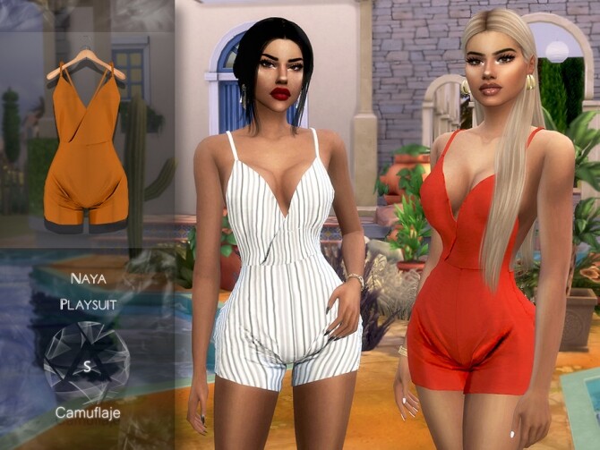 Sims 4 Naya Playsuit by Camuflaje at TSR