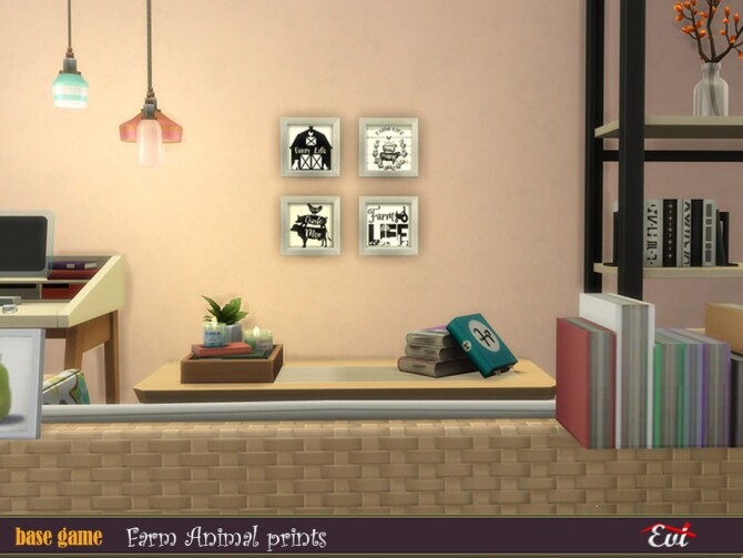 Sims 4 Farm animal prints by evi at TSR