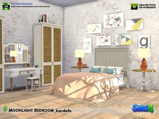 Sims 4 Moonlight Bedroom by kardofe at TSR