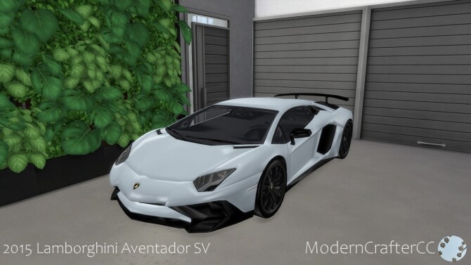 Sims 4 2015 Lamborghini Aventador SV at Modern Crafter CC