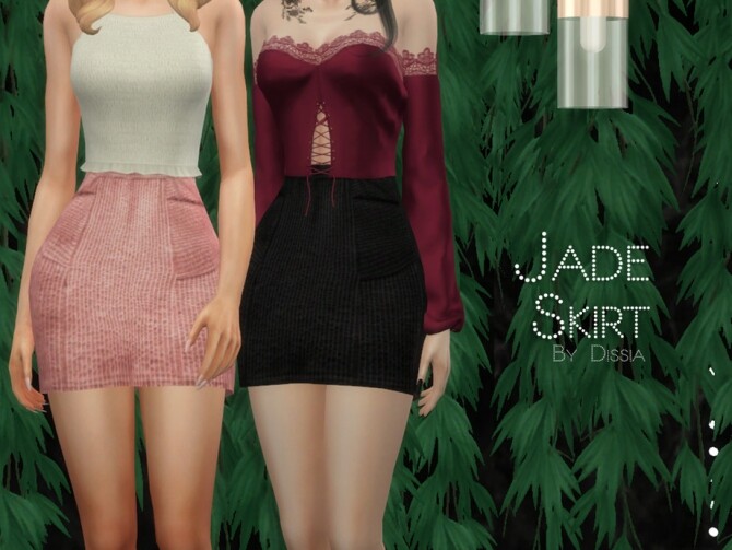 Sims 4 Jade Skirt by Dissia at TSR