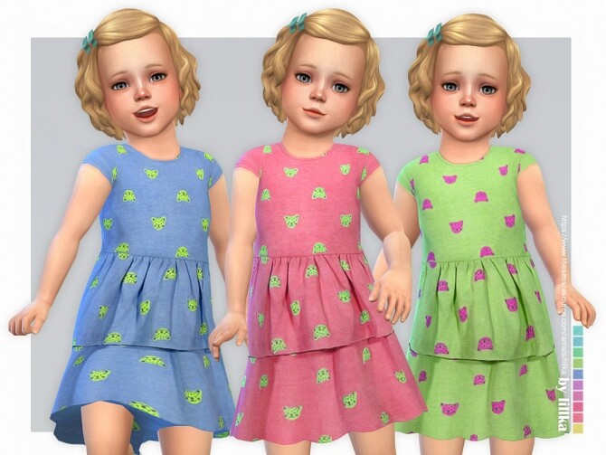 Sims 4 Kiara Dress by lillka at TSR