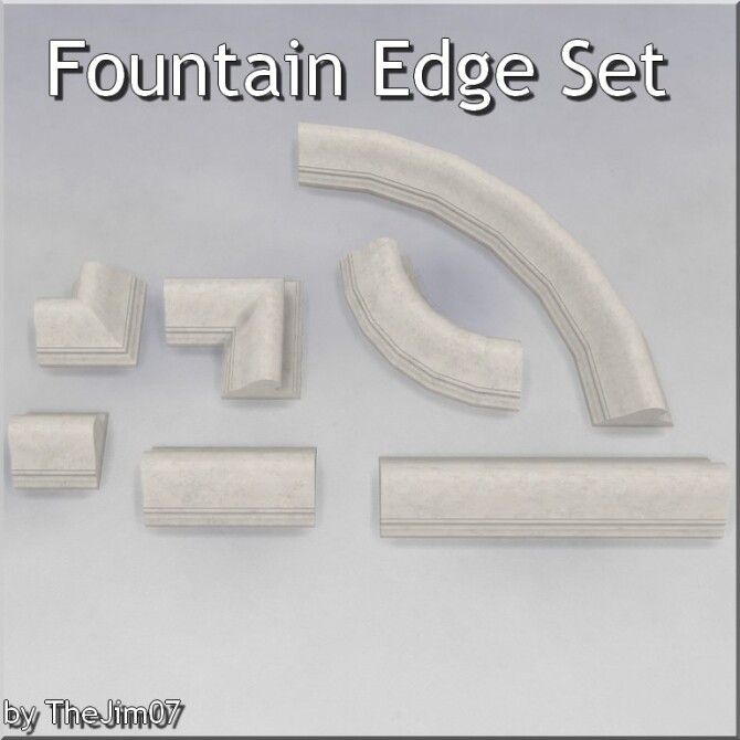 Sims 4 Fountain Edge Set by TheJim07 at Mod The Sims