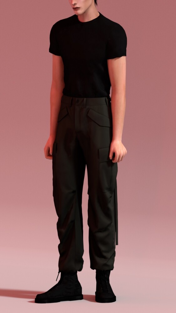 Sims 4 Slim Fit T Shirts & M 65 Field Pants at Rona Sims