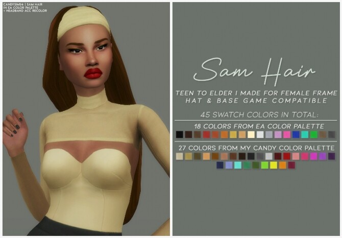 Sims 4 SAM HAIR at Candy Sims 4