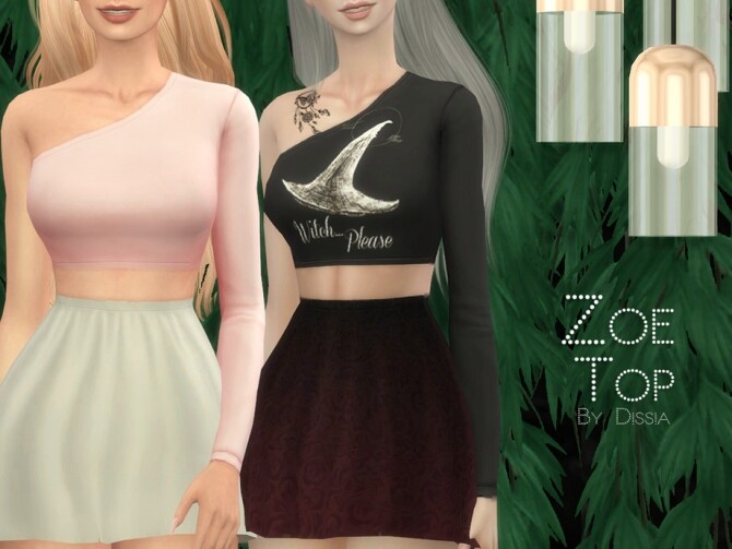 Sims 4 Zoe Top by Dissia at TSR