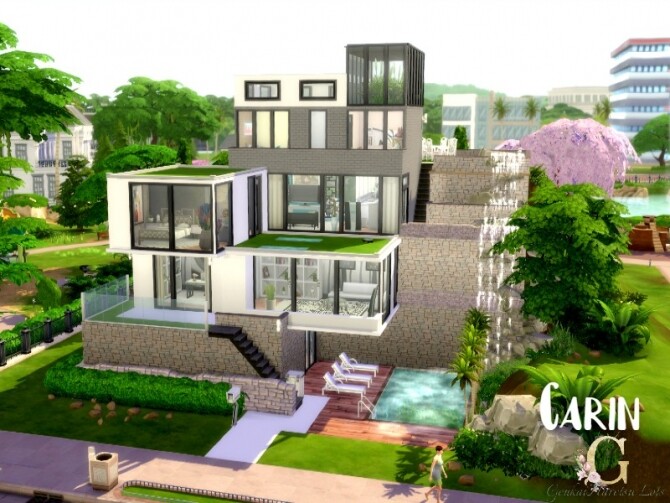 Sims 4 Carin mansion by GenkaiHaretsu at TSR