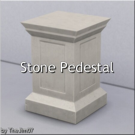 Stone Pedestal by TheJim07 at Mod The Sims
