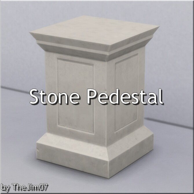 Sims 4 Stone Pedestal by TheJim07 at Mod The Sims