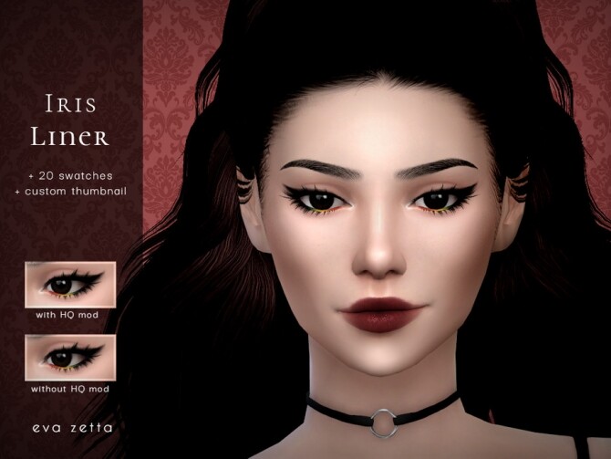 Sims 4 Iris Eyeliner by Eva Zetta at TSR
