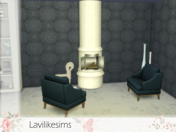 Sims 4 Lace Medallions wallpaper by lavilikesims at TSR