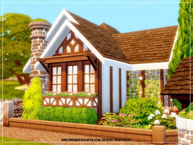 Sims 4 Tiny Tudor Cottage Nocc by sharon337 at TSR