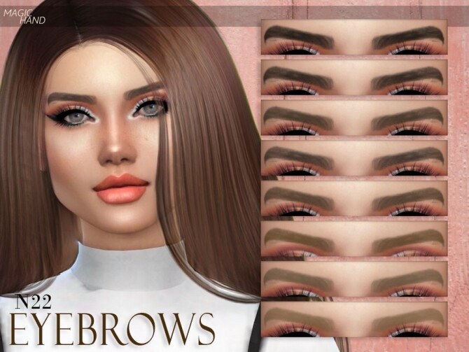 Sims 4 Eyebrows N22 by MagicHand at TSR