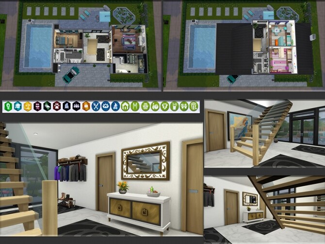 Sims 4 MB Urban Pyramid home by matomibotaki at TSR