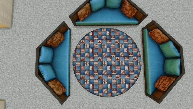 Sims 4 Circular Jean Rug by AdonisPluto at Mod The Sims