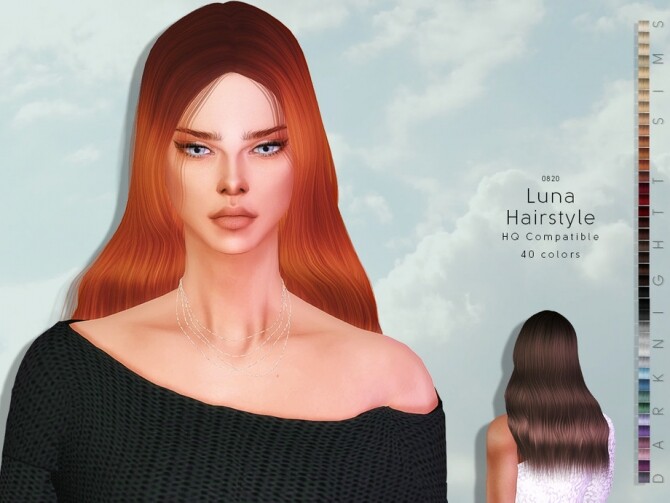 Sims 4 Luna Hairstyle by DarkNighTt at TSR