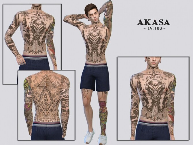 Sims 4 Akasa Tattoo by McLayneSims at TSR