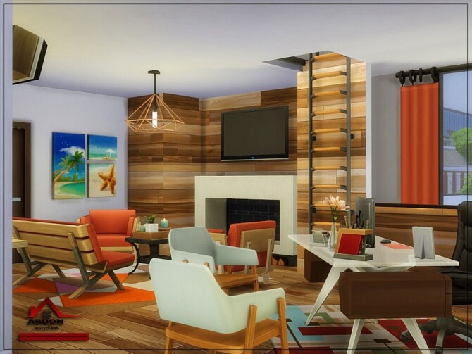 Sims 4 Abdon House No CC by marychabb at TSR