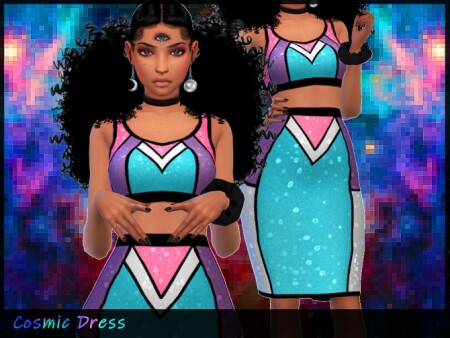 Cosmic Dress by Saruin at TSR » Sims 4 Updates