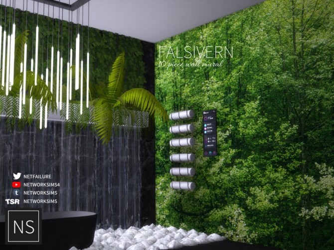 Sims 4 Falsivern Wall Mural by Networksims at TSR