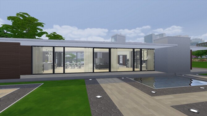Sims 4 Modern Minimal House 3BR/2BA by RayanStar at Mod The Sims