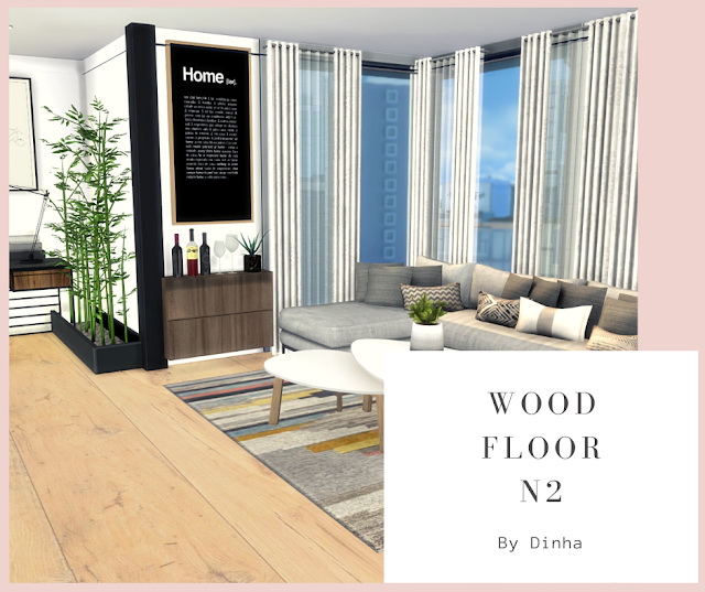Sims 4 Wood Floor N2 at Dinha Gamer