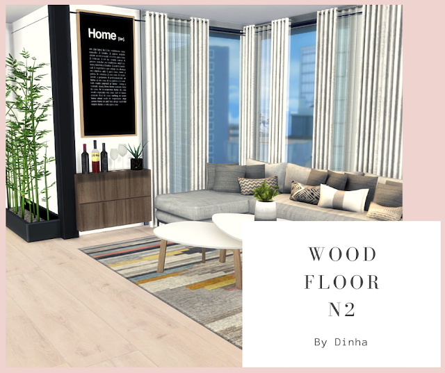 Sims 4 Wood Floor N2 at Dinha Gamer